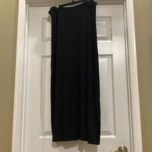 White House black market long black cotton skirt